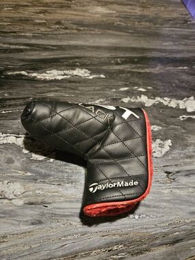 TaylorMade Ghost Black Padded Putter Headcover with Red Trim